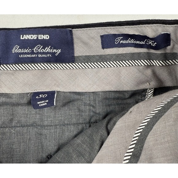 Lands'‎ End Corduroy Pants Men's 36"x32" Black Traditional Fit Stretch Classic - Picture 5 of 8